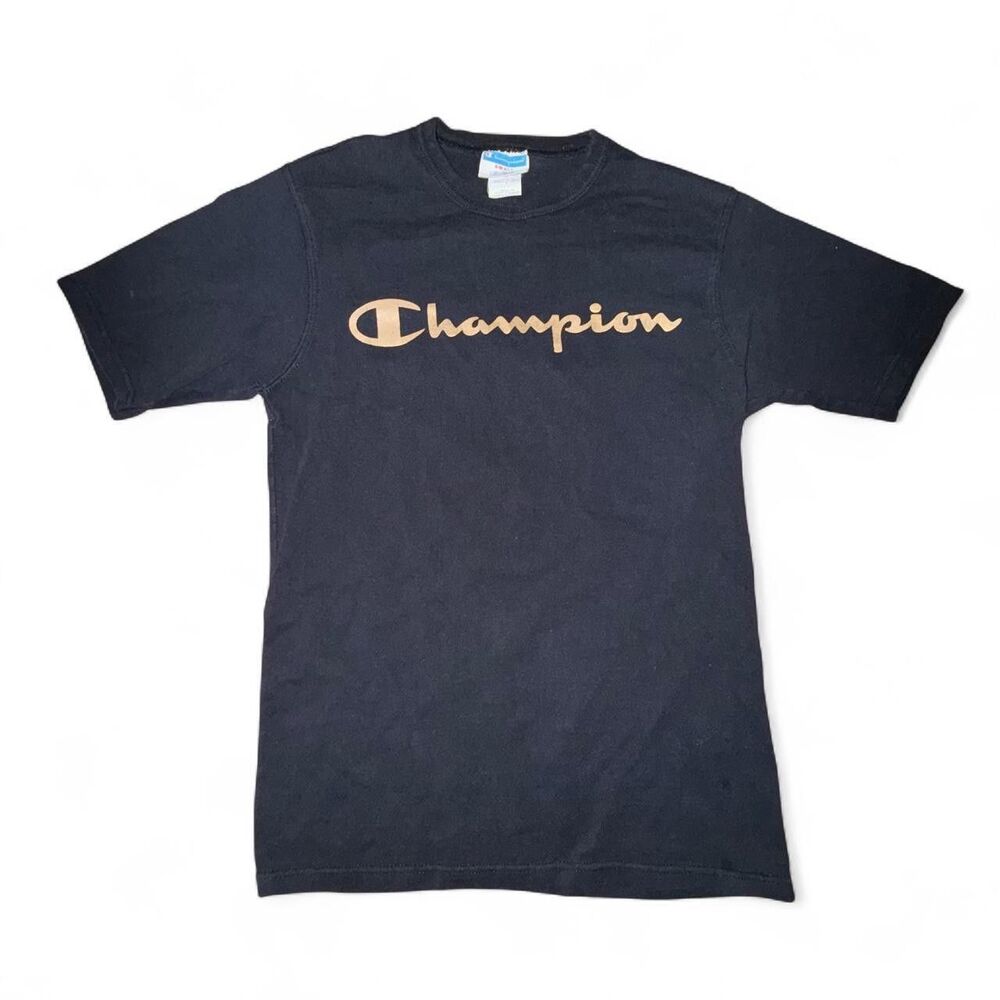 Champion Men's Black Short Sleeve T-Shirt Small